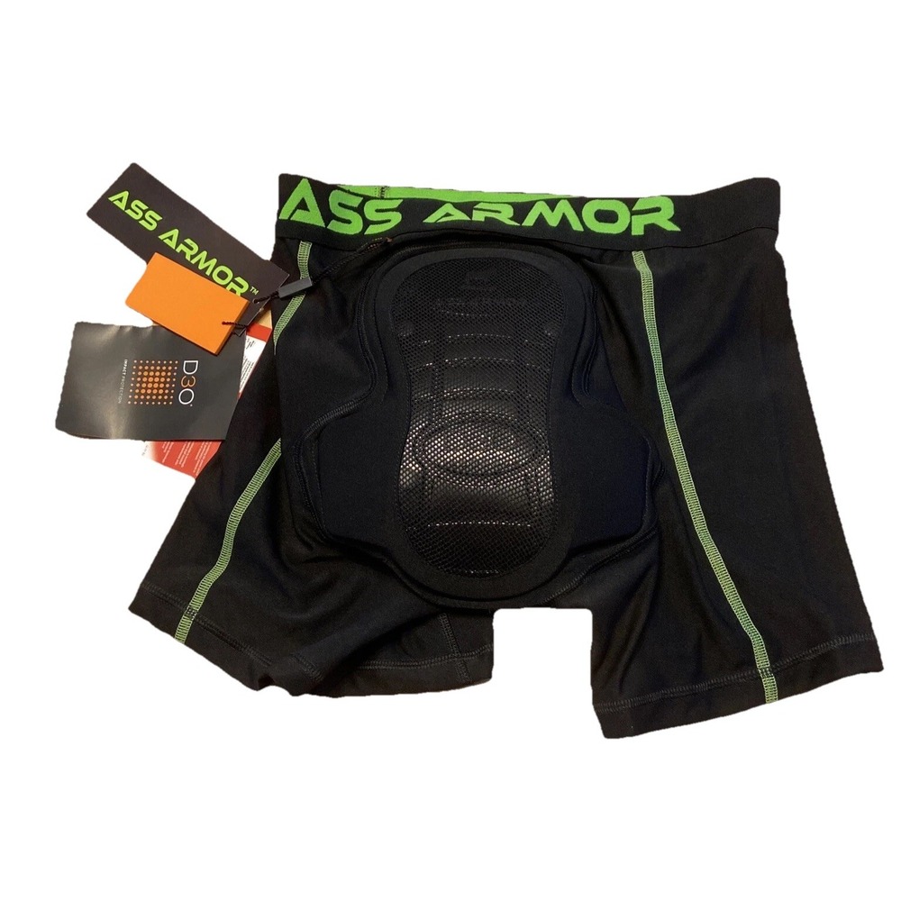 Ass Armor Lycra Sport Protective Biking Shorts Black Small D3O Impact Protection